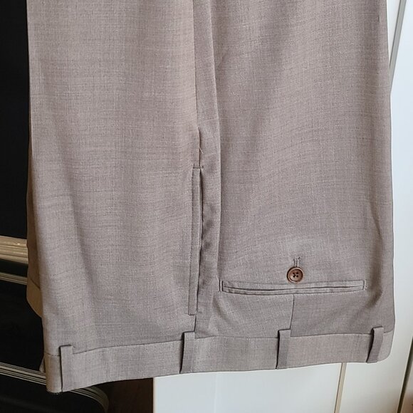Brooks Brothers BrooksFlex Dress Pants – Reda Flexo Wool – Tan – 36x30 – New - Picture 2 of 6